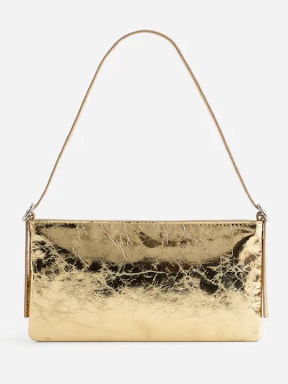 MADEWELL Metallic Gold Mini Sculptural Buckle Shoulder Bag